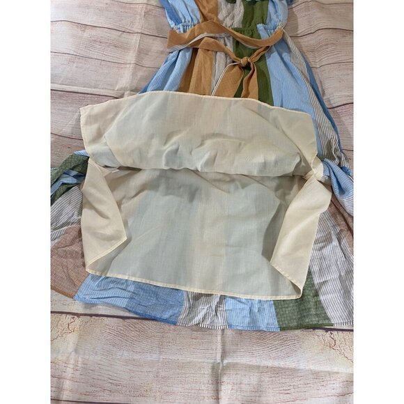 LC Lauren Conrad Women's Color Block One Shoulder Multi Maxi Dress - Medium - Picture 12 of 12